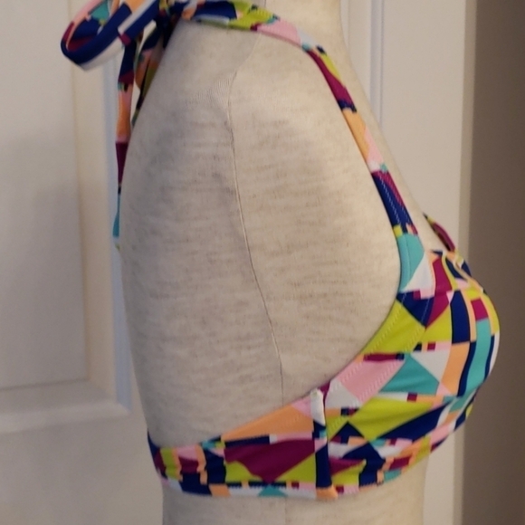 VS Pink Abstract Print Bikini Top - Picture 6 of 13